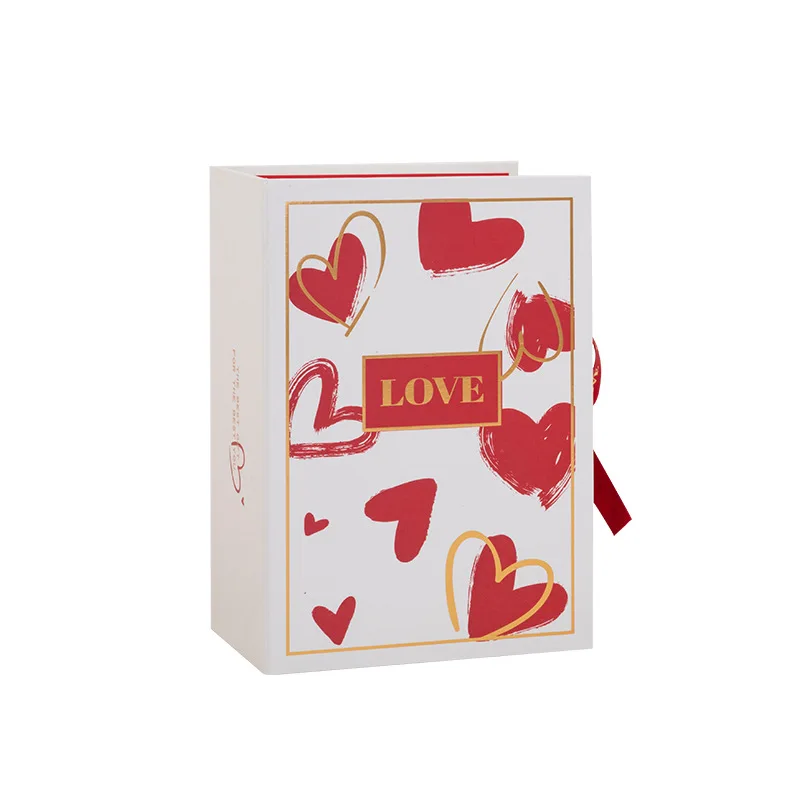 

wholesale Luxury Box heart shape styles and flower double door gift box with ribbon for valentine's day and mother's day