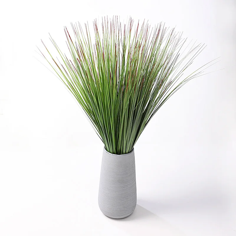 

Home Office Decor Faux Shrubs Greenery Plastic Wheat Grass Artificial Onion Grass Bushes, Green