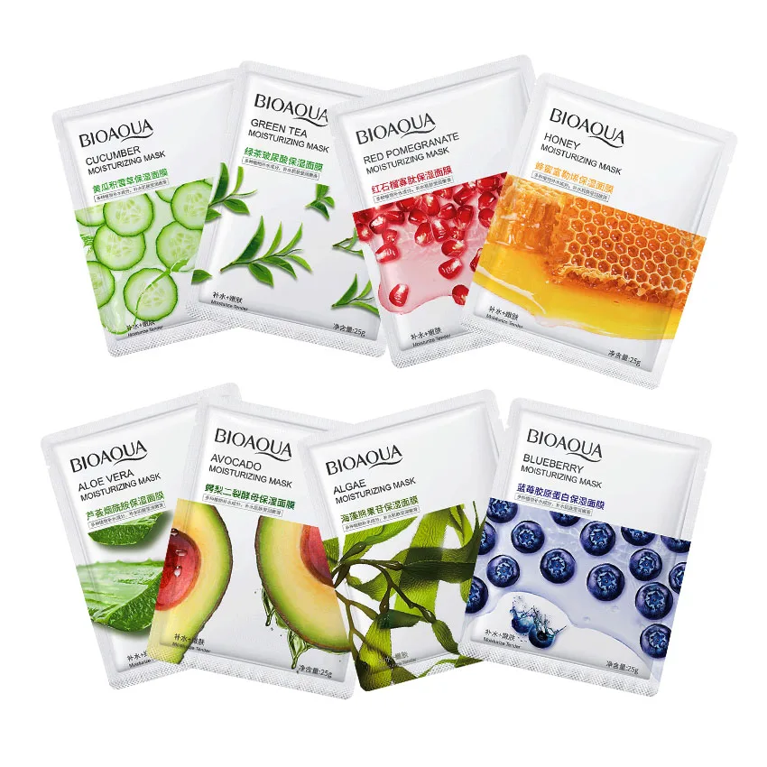 

BIOAQUA mascarillas faciales private label natural plant fruit beauty face mask skin care moisturizing silk facial sheet mask