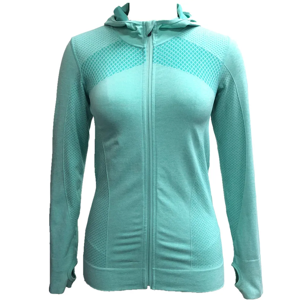 

Plus size seamless woman gymwear yoga jacket active apparel workout top