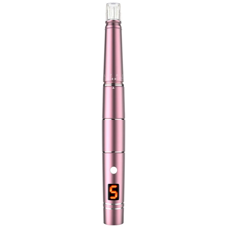 

Beauty Care Tools Rose Gold Microneedle Roller Skin Pen 0.2-2.5mm Adjustable Nano Cartridges Micro Derma Pen