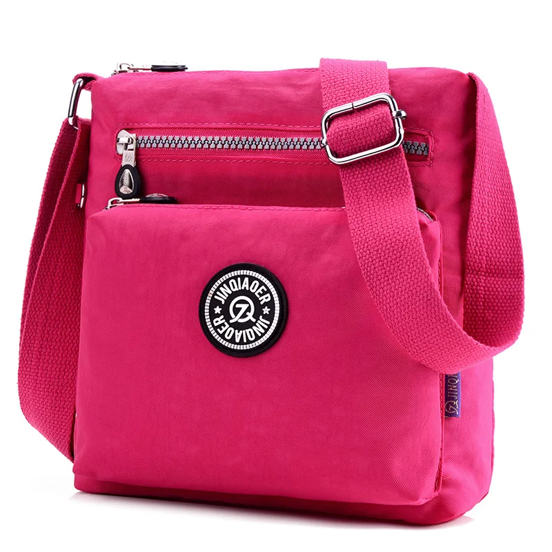 

2021 Leisure Multi Pockets Nylon Material Shoulder Messenger Square Bags Fashion for Girls, Accept customized colors