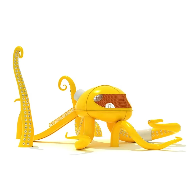 

YL31597 Outdoor Kid Activity Area Yellow Octopus Custom playground equipment Slide, Optional