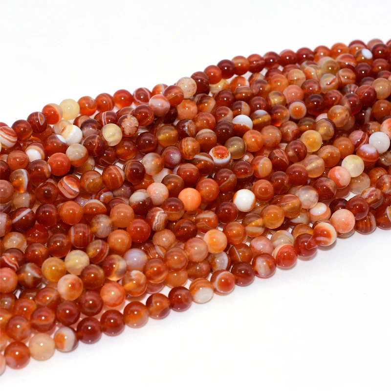 

NAPOLN Trade Insurance High Quality  Natural Carnelian Loose Beads, Red color