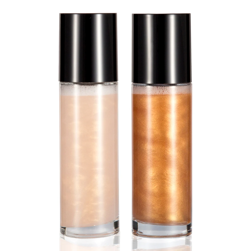 

Private label Liquid Highlight Glitter Brighten Shimmer Highlighter body oil Glitter highlight spray, 3 colors