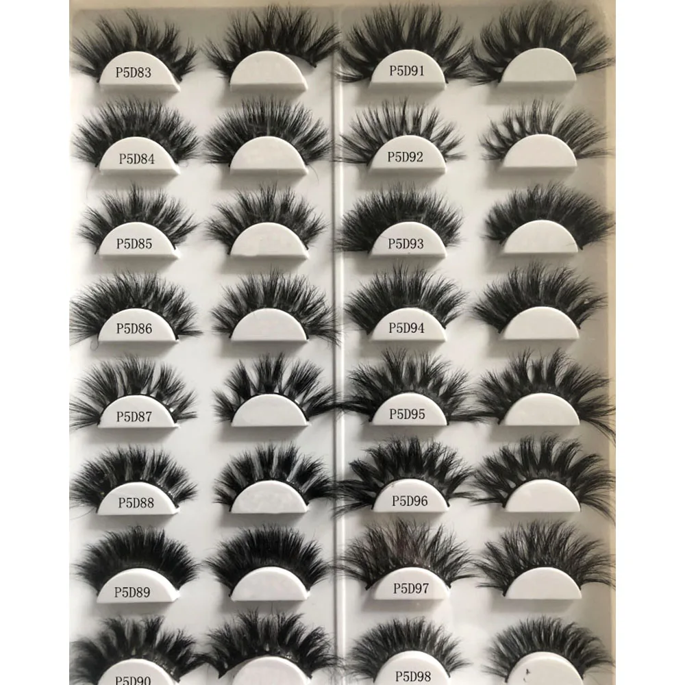 

China supplier eyelash packaging box custom 27 mm mink eyelashes