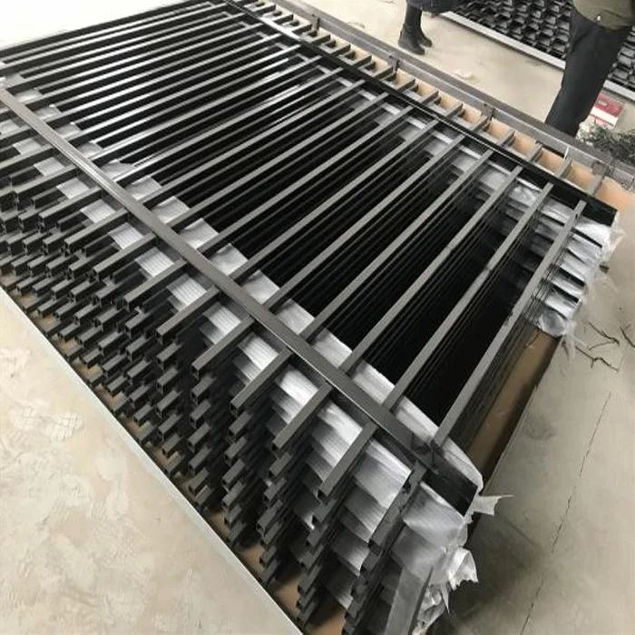 2.1mx2.4m powder coating black garrison fence