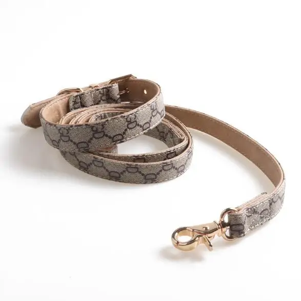 

2021 New Fashion Sublimation Adjustable Personalized Pet Collar Set Luxury Cat Collars Leather Dog Collar