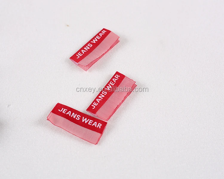 

clothing woven label red tag trousers label JEANS label