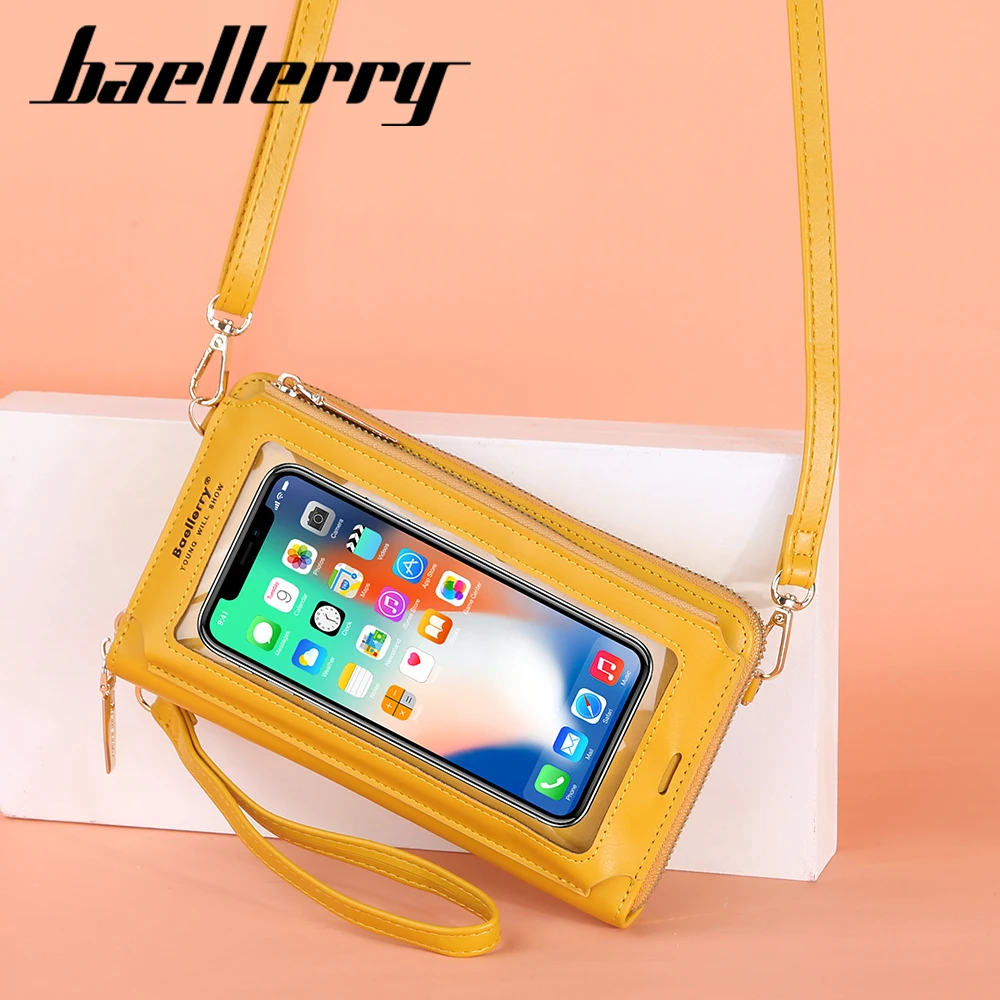 

Baellerry ladies one-shoulder messenger bag Korean style buckle clutch bag new design women wallet Vertical mobile phone bag, 8 colors or customize color