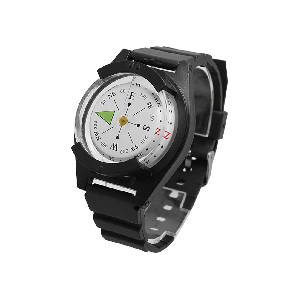 

EDC Wrist Compass Watch Elaborate Manufacture Prolonged Durable Outdoor Survival Bracelet for Climbing Sports Black