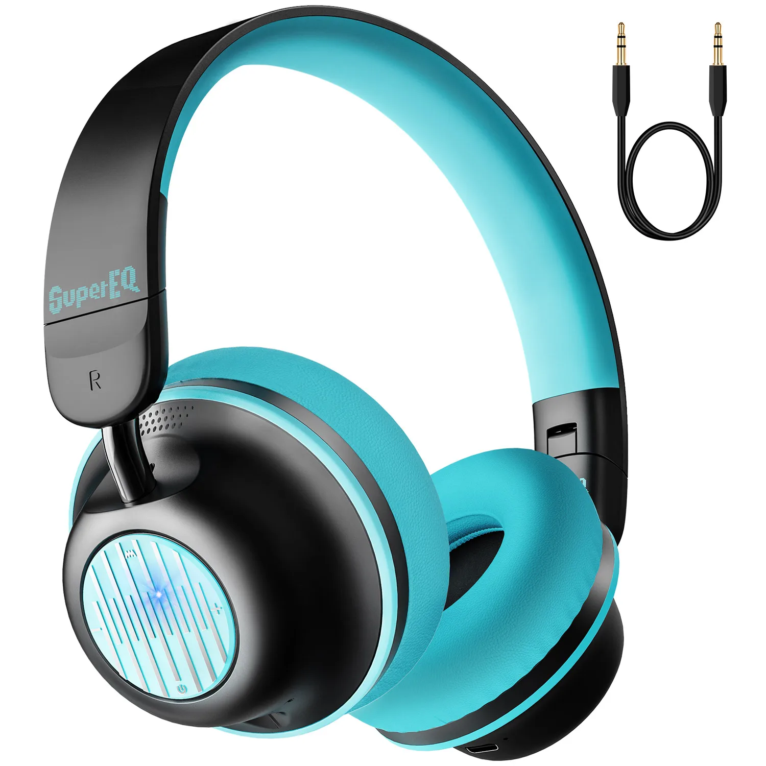 

OneOdio SuperEQ S2 Active Noise Cancelling Headphones Wired Wireless On Ear Headset with CVC 8.0 Hi-Fi Stereo Sound
