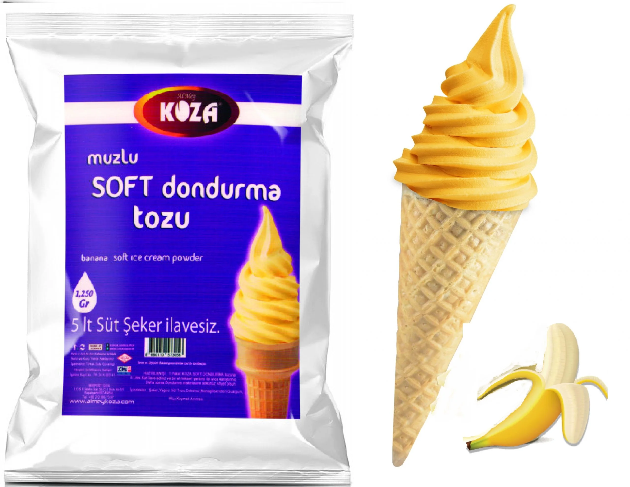 
Banana Soft Serve Ice Cream Mix Powder 