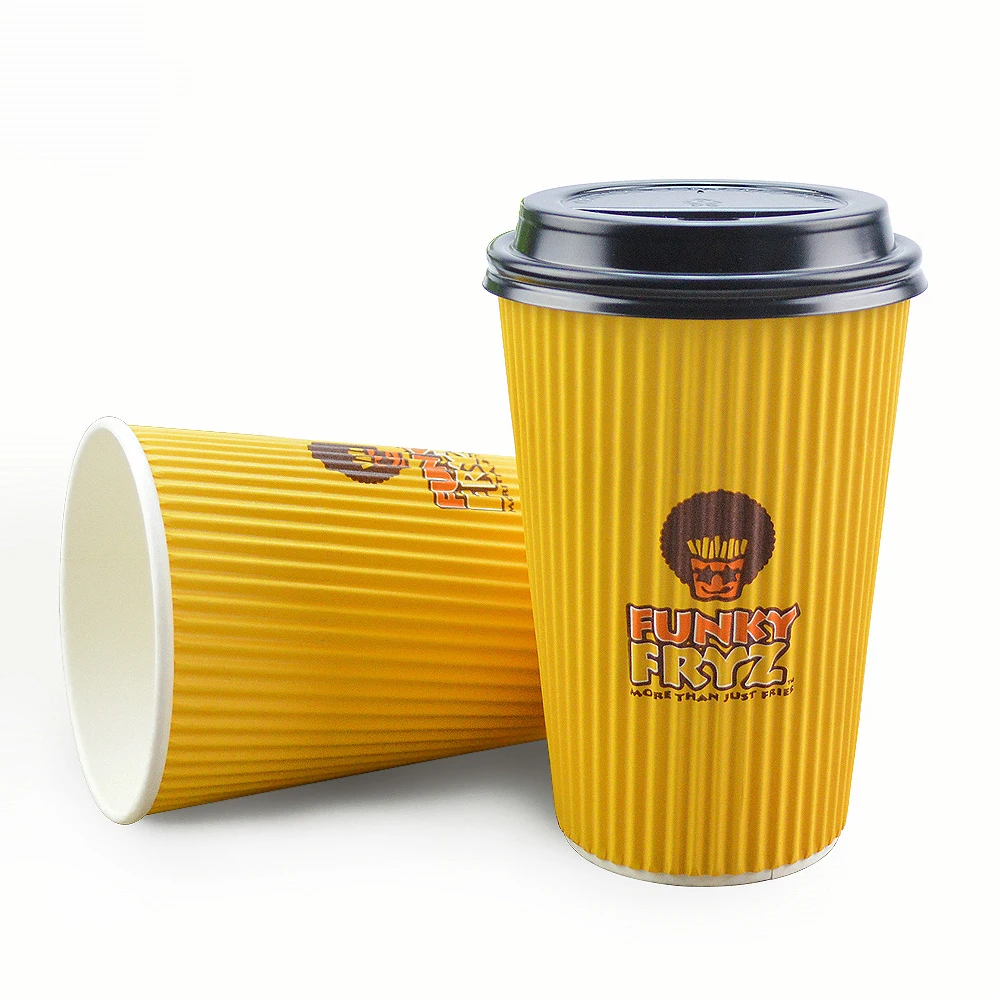 Costa Printed Coffee Ripple Paper Cup With Lid - Buy Ripple Paper Cup ...