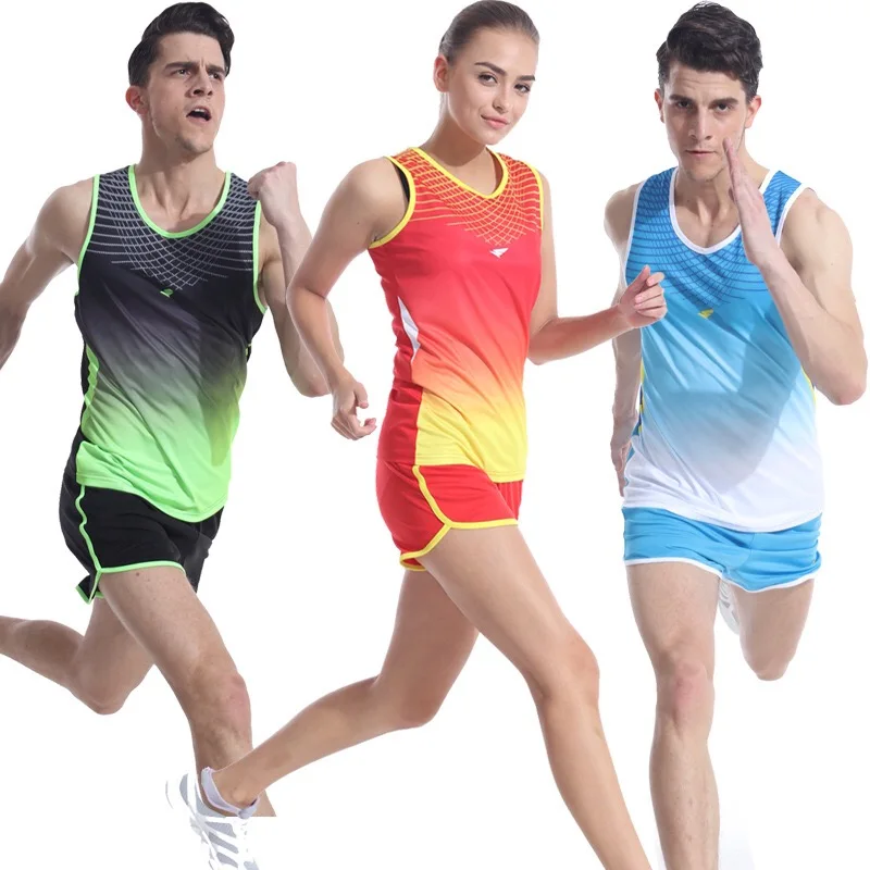 

Wholesale Custom Sublimation Printing Sleeveless Marathon Jersey Track and Field Uniforms, Custom color