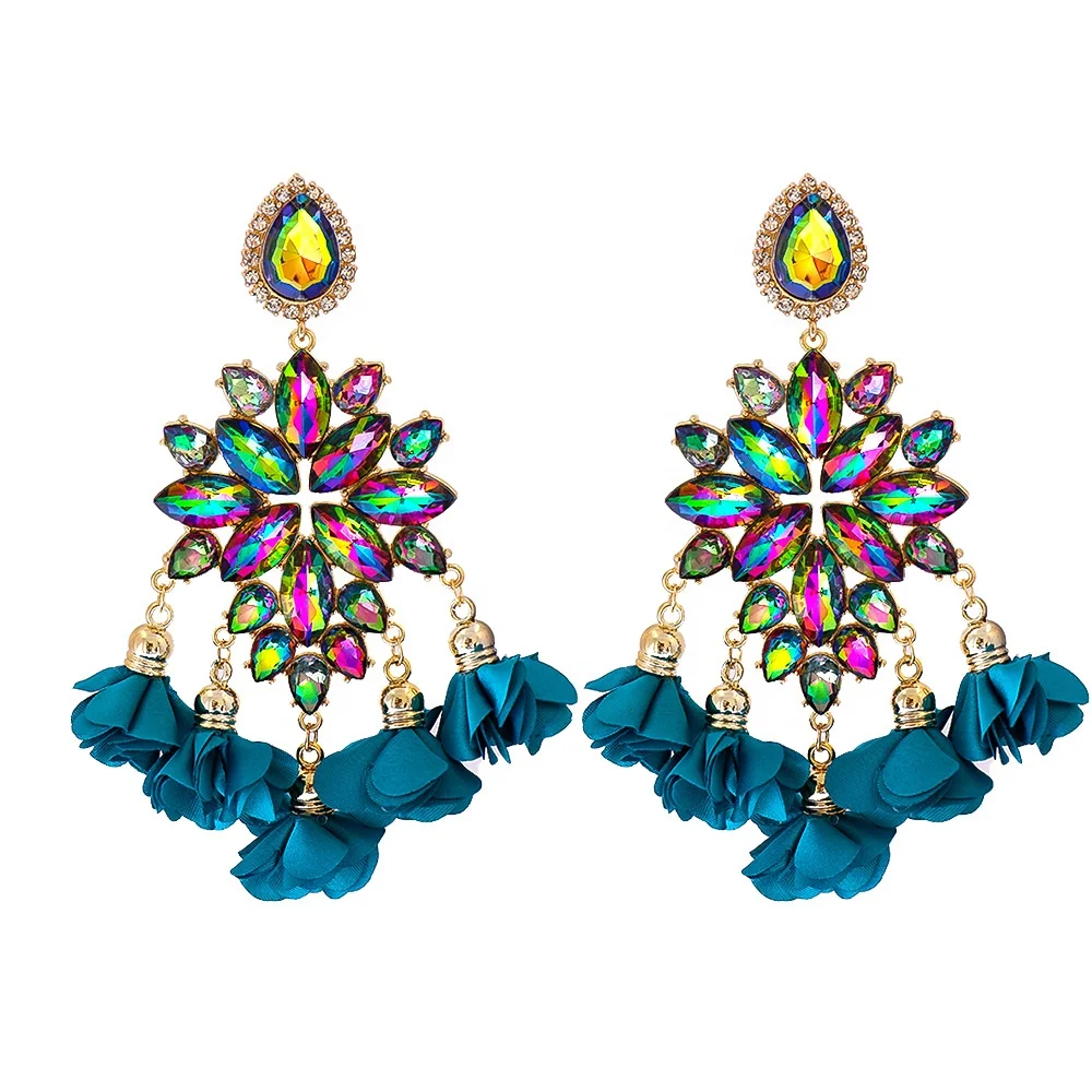 

R.Gem. New Trendy Dangling Rhinestone Vintage Boho Earrings for Women