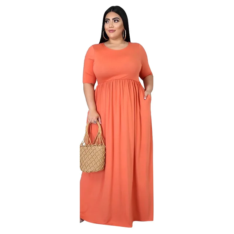 Plus Size White Casual Dress 