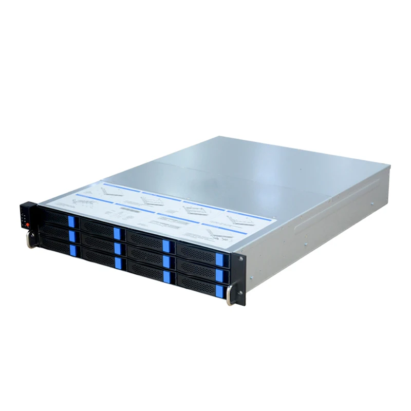 Lga1151 Dual Lan 12 Disk Bay Rack Mount 2u Cloud Nas Case Network Storage Server Computer With 3