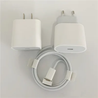 

20W Charger USB C Adapter Travel PD Fast Charger with Type c QC3.0 Cable EU UK US Plug for iPhone 12 mini, White
