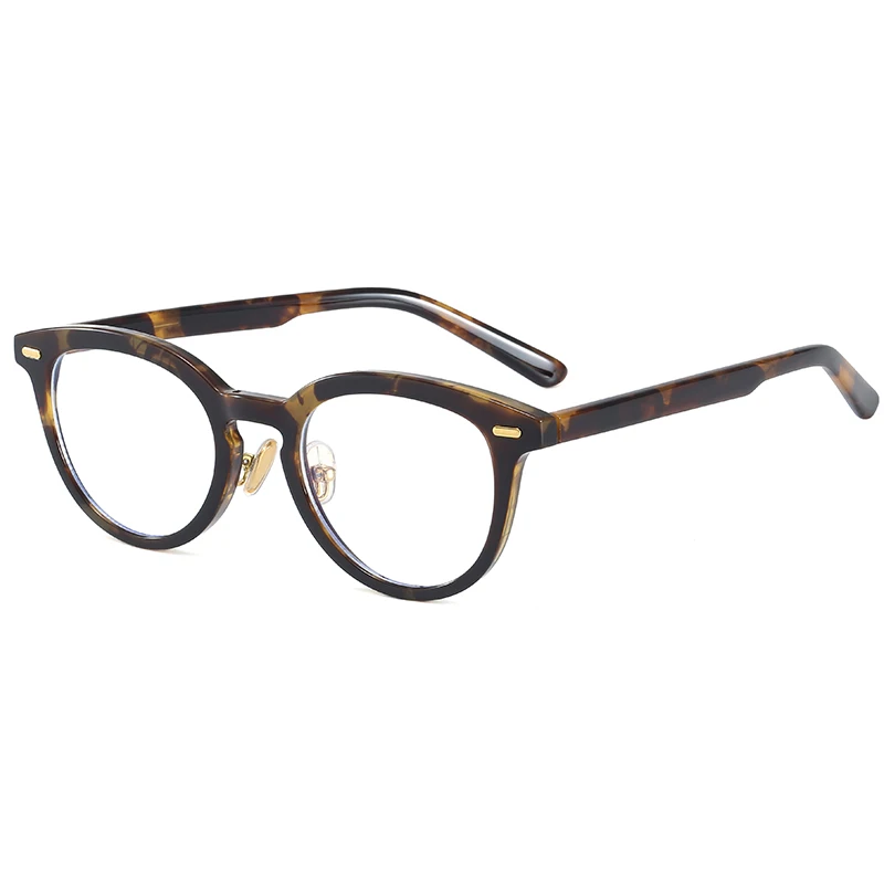 

Superhot Eyewear 10265 Tortoise Retro Vintage Round Oval TR90 Optical Frame Eyeglasses with Anti Blue Light Lenses