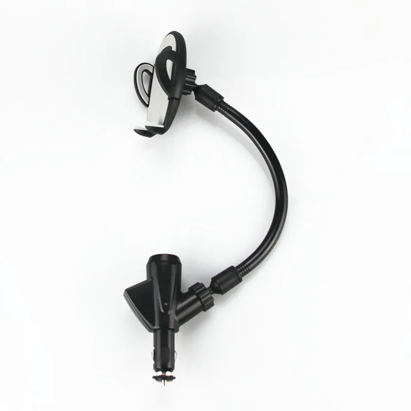 

Long Gooseneck Car Cigarette Lighter Cell Phone Holder Mount Mobile Phone Support Stand With USB Charging Ports