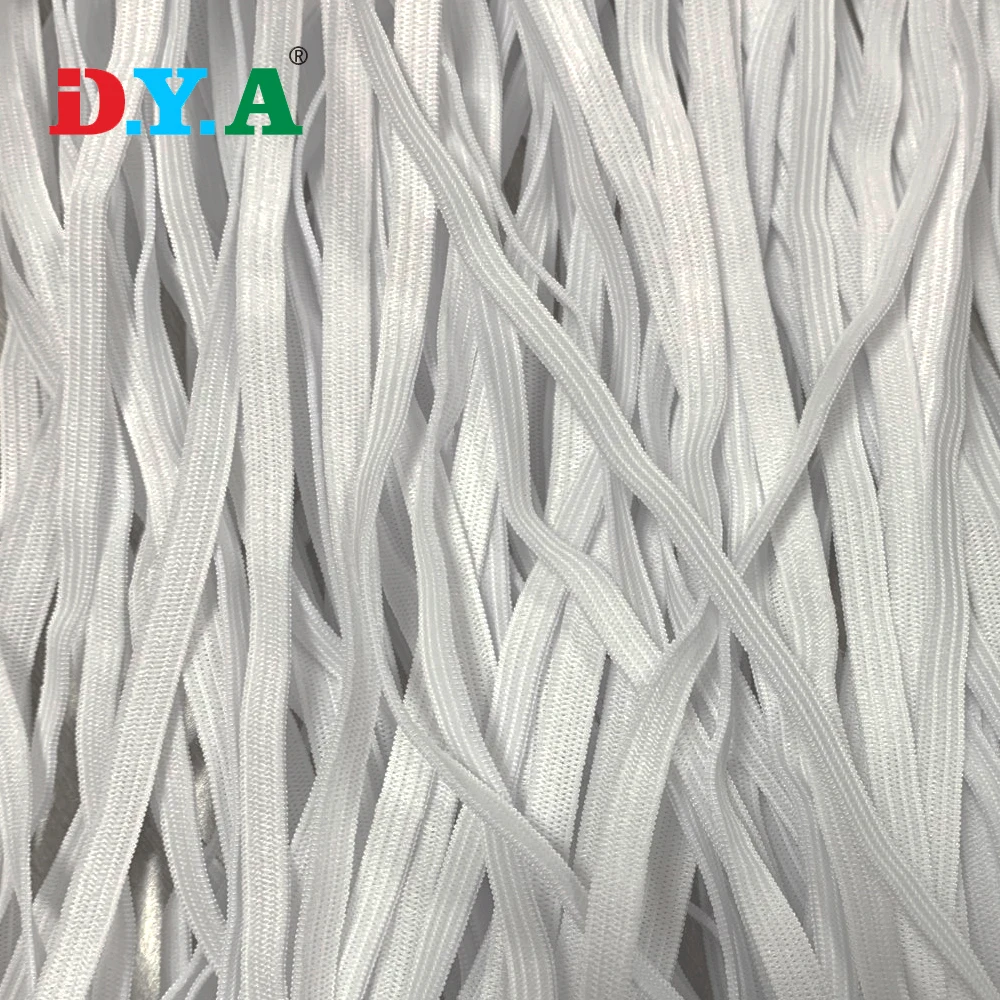 Wholesale Black White 3mm 4mm 5mm 6mm 8mm Knitted Elastic for Sewing