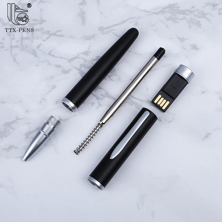 

TTX high quality business gift set metal custom logo touch screen with usb 3 in 1 multi functional pen, Customized