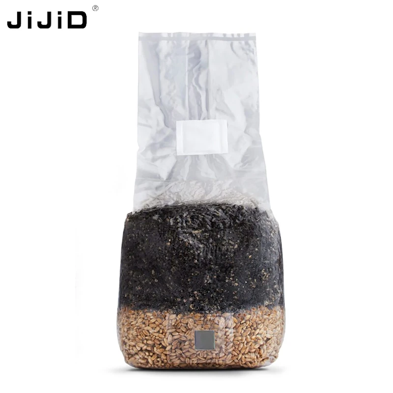 

JIJID 390*800mm Mushroom Grow Bags Extra Strong Large Size Breathable Autoclavable Mushroom Spawn Bag with Injection Port