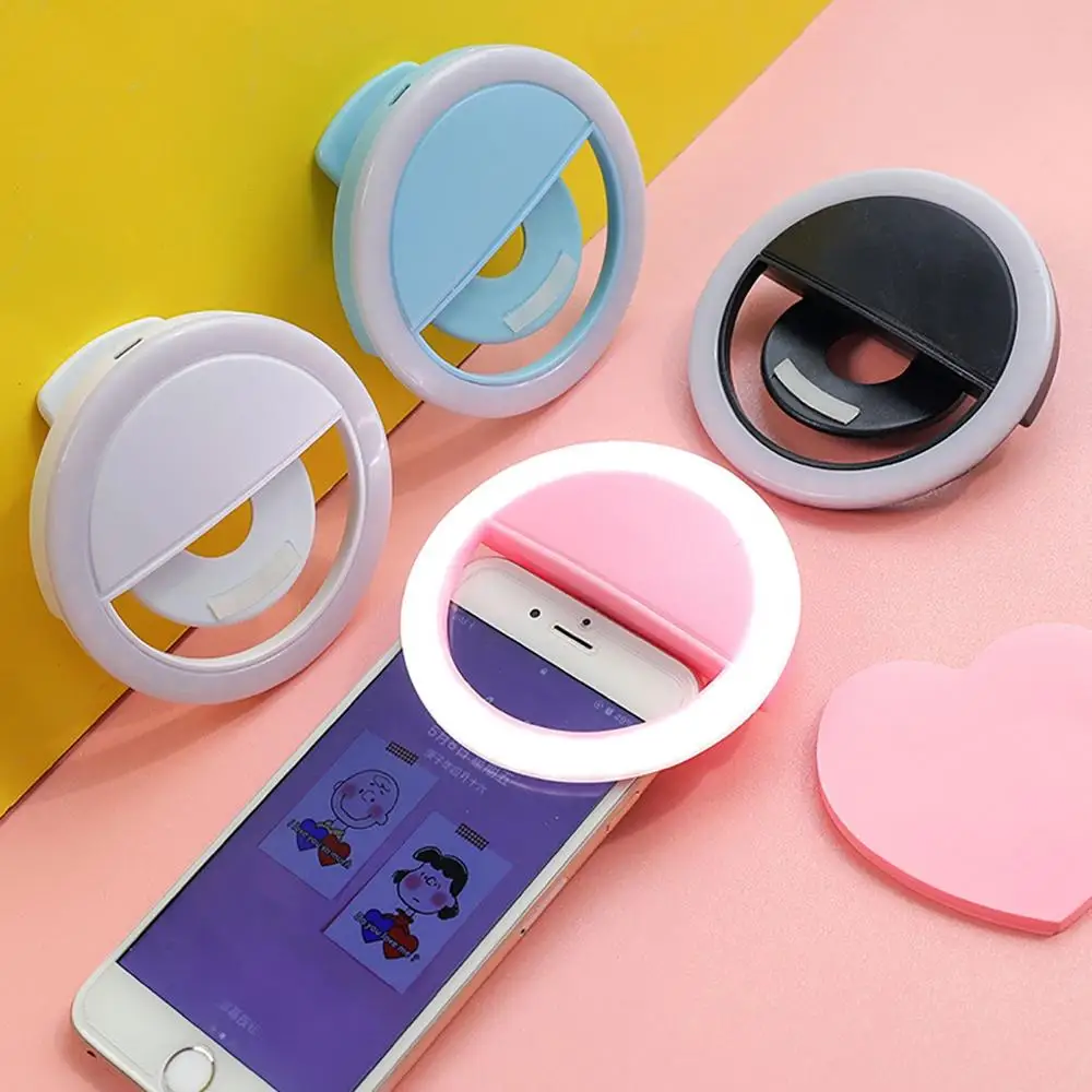 

2020 Hot Sale Smart Small Cell Phone Clip Usb Charging 3 Modes Light Circle Round Shape Photography 36pcs led Selfie Ring Light