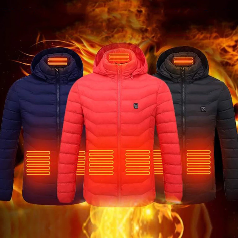 

Outdoor Lightweight Electric Winter Outwear Men Coats Waterproof Insulated Battery Heated Jacket USB Heated Clothing