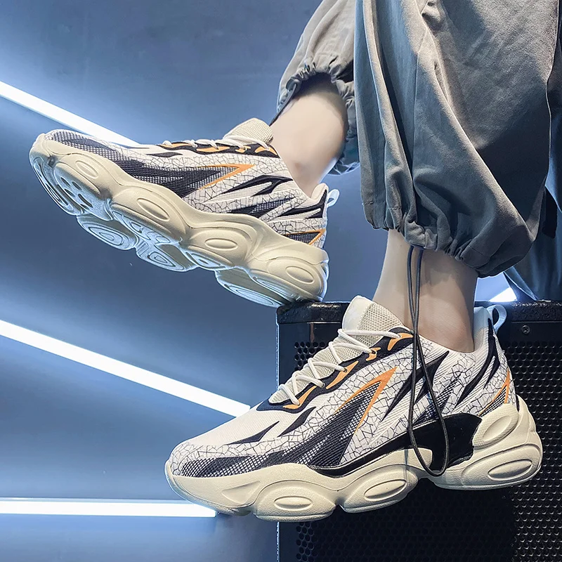

2022 Men's Fashion Sneakers Differentiation Gradient Mesh Casual Sports Walking Style Shoes Sneakers, Customized color