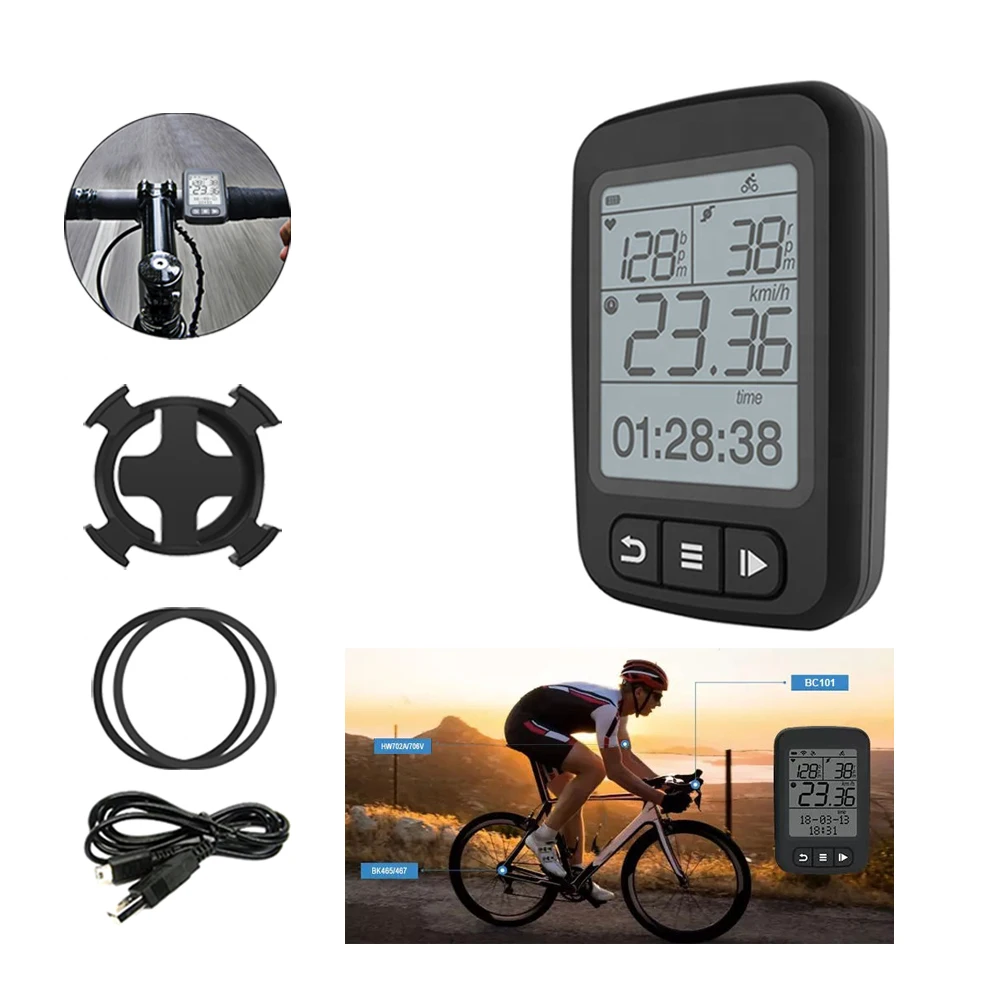 

Original Factory Wireless Cycle Speedometer Bicycle Speedometer Computer, Black