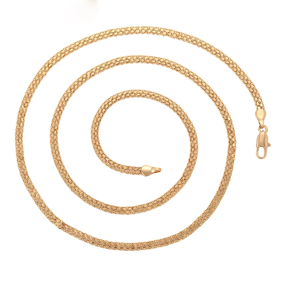 

46164 xuping 2020 new long chain simple design 18k gold metal alloy necklace