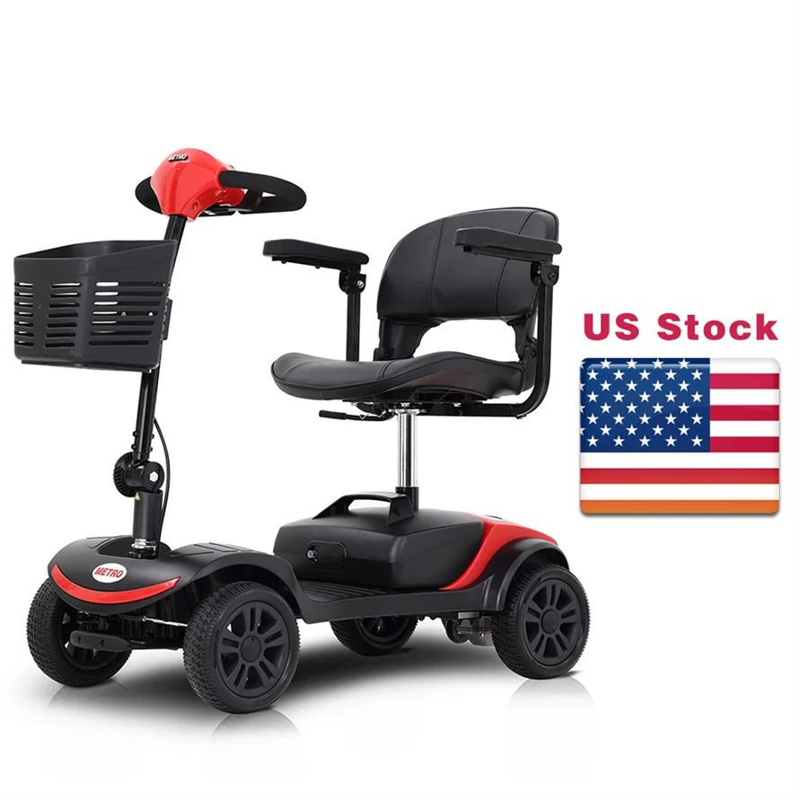 

USA free shipping 4 wheel scooter electric scooter 4 wheel adult mobility handicapped 4 wheel electric golf cart scooter