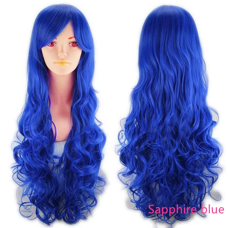 

Women's Long Wavy Curly Synthetic Wig Party Cosplay Anime Halloween Multicolor Hair Wigs, Custom