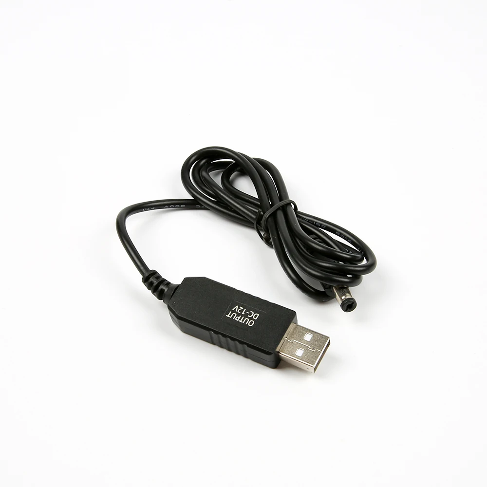 

5V 2A to 12V 1A USB Booster Cable DC5.5*2.1MM Without LED Adapter USB 1M Wire