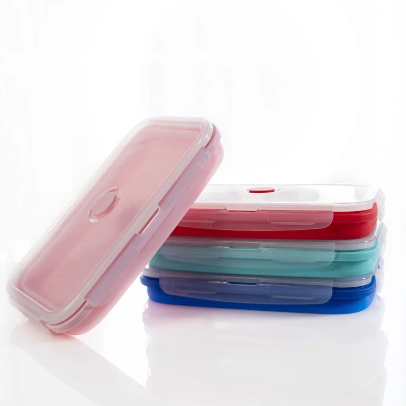 

1200ML Leakproof Bento Lunch Box Container Silicone, According to pantone color