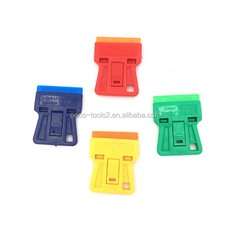 Sticker Removal Tool plastic razor blade scraper with changeable blades