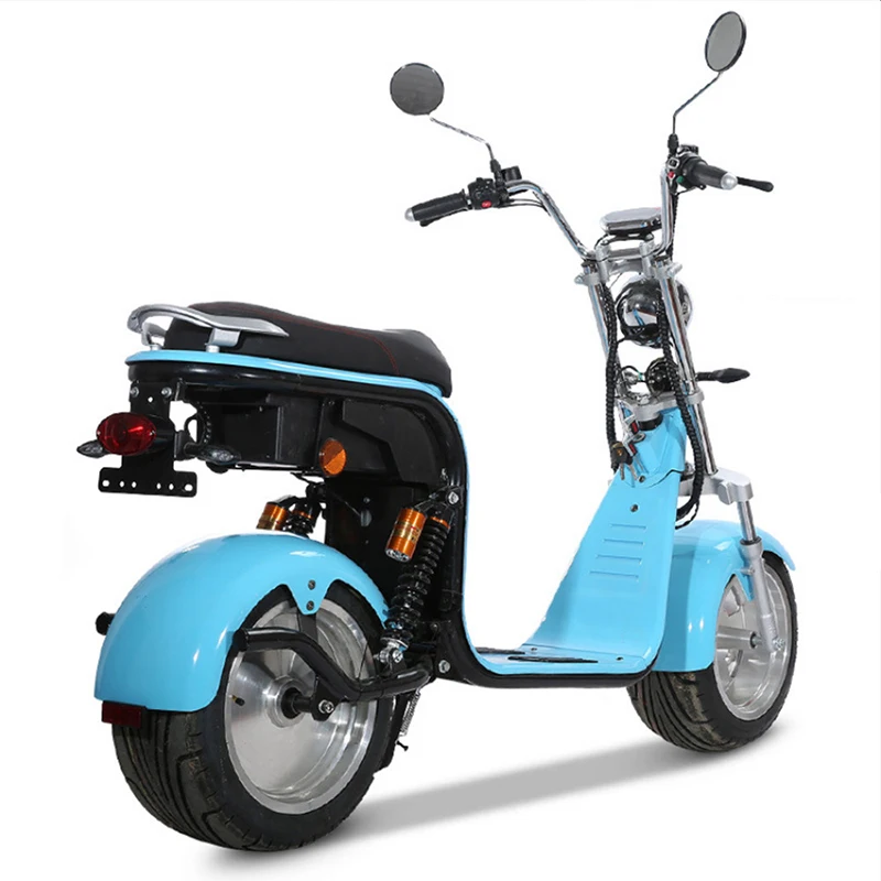 

EEC COC 1000w 60v 12ah/ 20ah citycoco 2 removable portable battery fat tire 3 wheel off road electric scooter with golf bag hold
