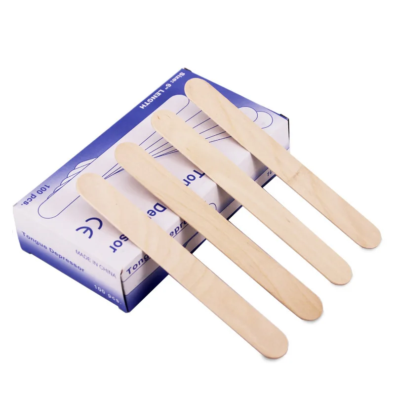 

Wholesale Custom Disposable Eco-Friendy Cosmetic Depilatory Hair Removal Wooden Waxing Spatula Sticks For Beauty Salon