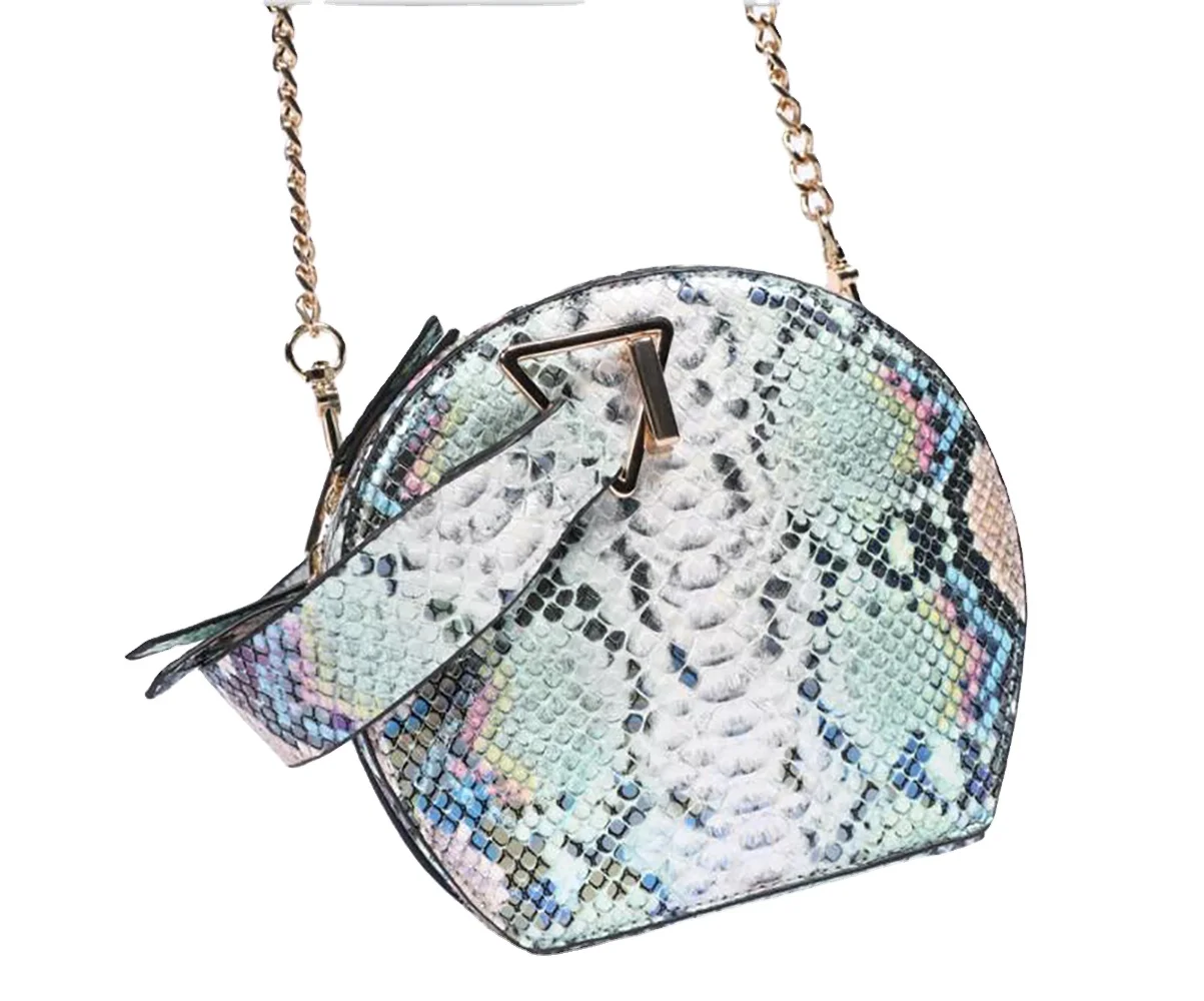 

Designer leather trendy women ladies crossbody bag shoulder luxury fashionchains fall purses snake skin handbags