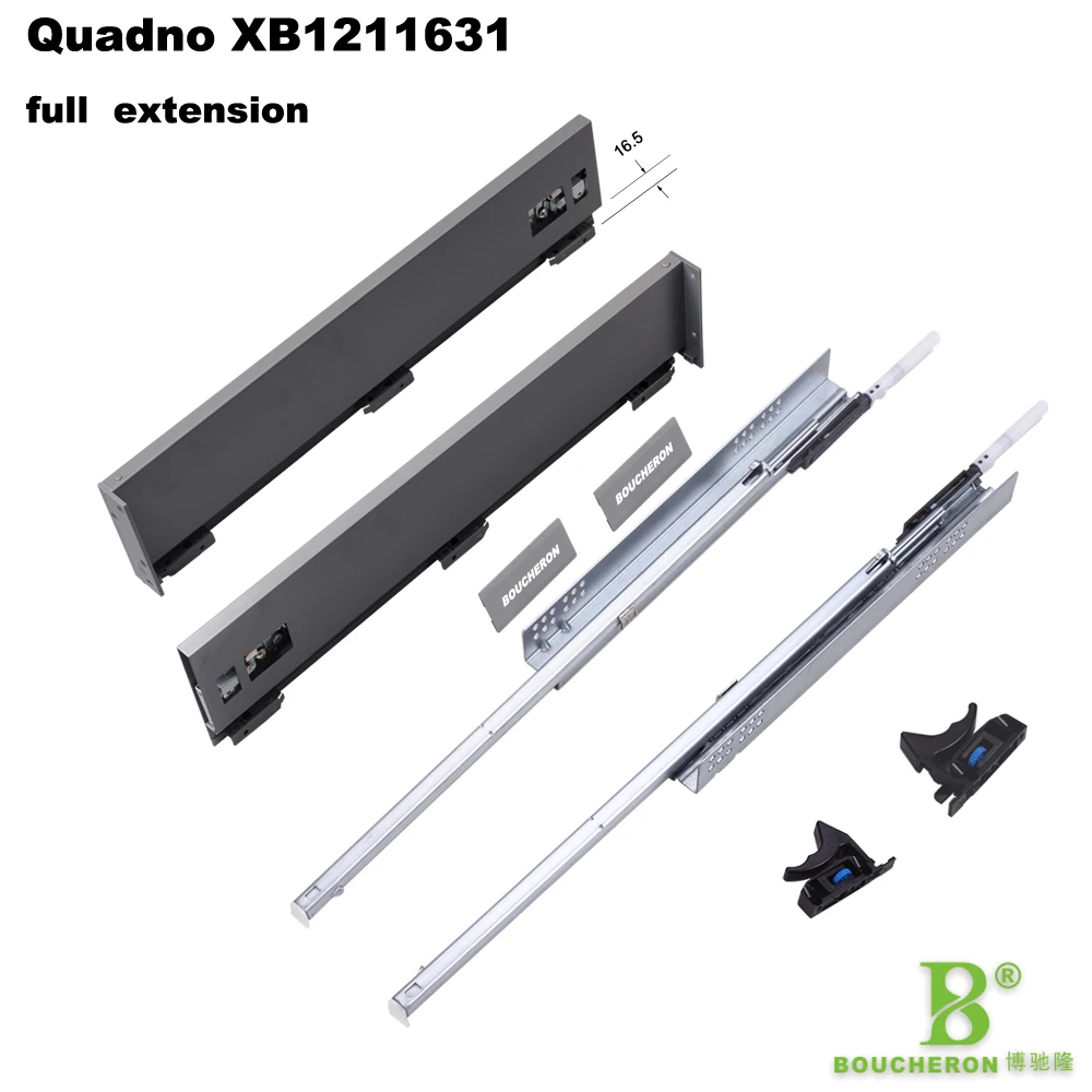 121mm Höhe Doppel Wand Schlanke Metall Box Absenkautomatik Teleskop