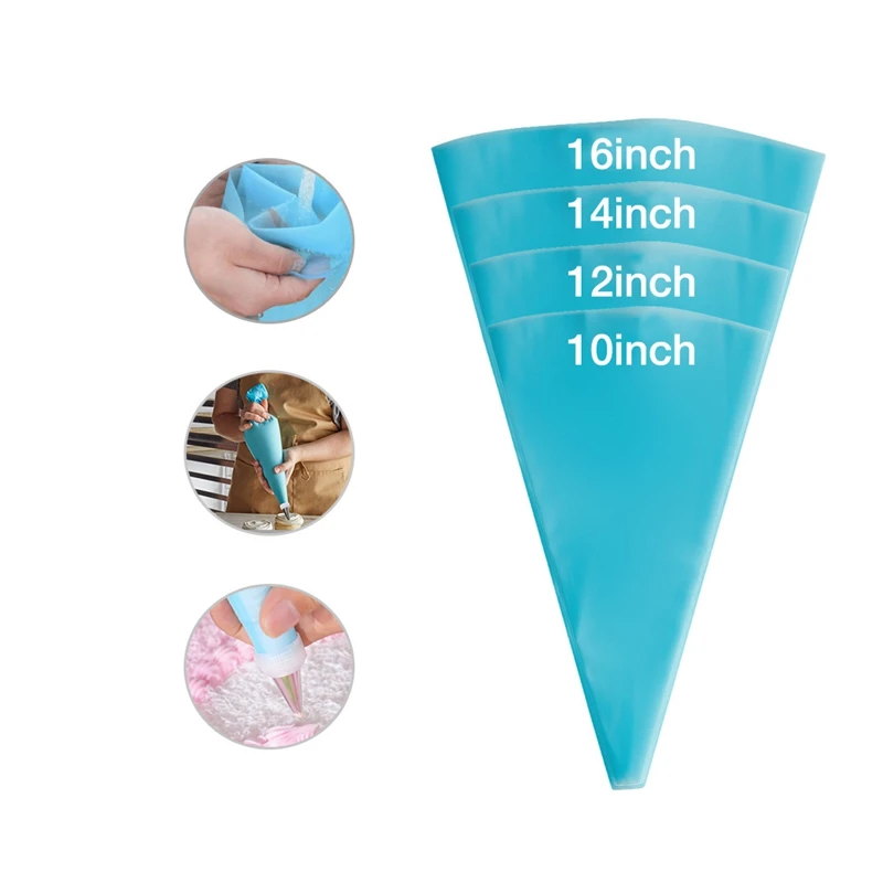 

10inch 12inch 14inch 16inch size disposable piping bag cake decorating tool cream pastry bag, Blue