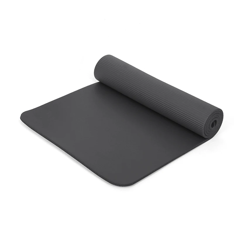 

Non-skid and 10mm thickness NBR fitness yoga mat for man, Black/gray/customized