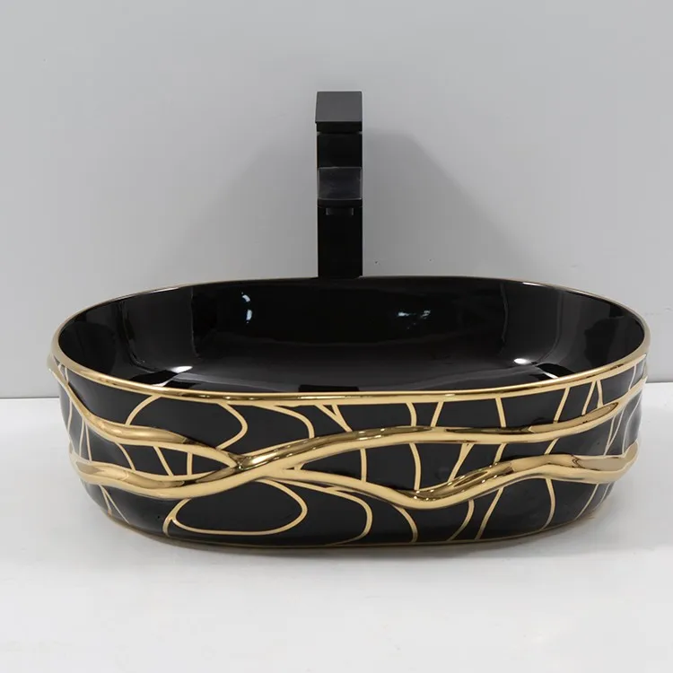 black-sink-bowl-bathroom-9822-E-577-front-horizontal-stadium-oval-silhouette