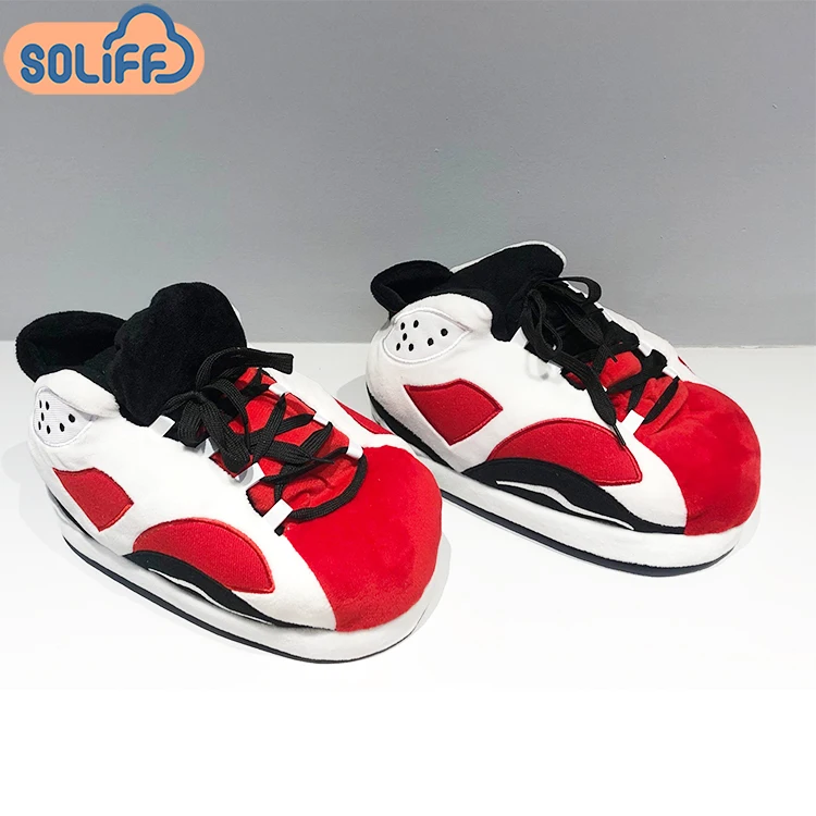 

Yeezy Aj Jordan Sneaker Slipper comfortable Plush Stuffed Anti Slip Home Slippers