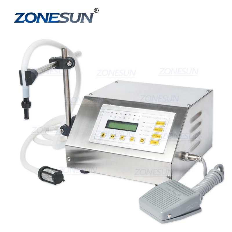 
ZONESUN 220V OR 110V GFK 160 Digital Control Liquid Filling Machine Small Portable Electric Liquid Water Filling Machine Supply 