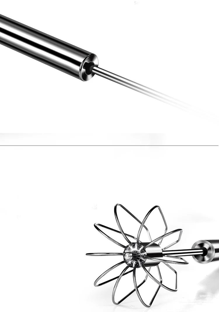 Metal Whisk Baking Whisk Mini Eggwhisk Stainless Steel Semiautomatic
