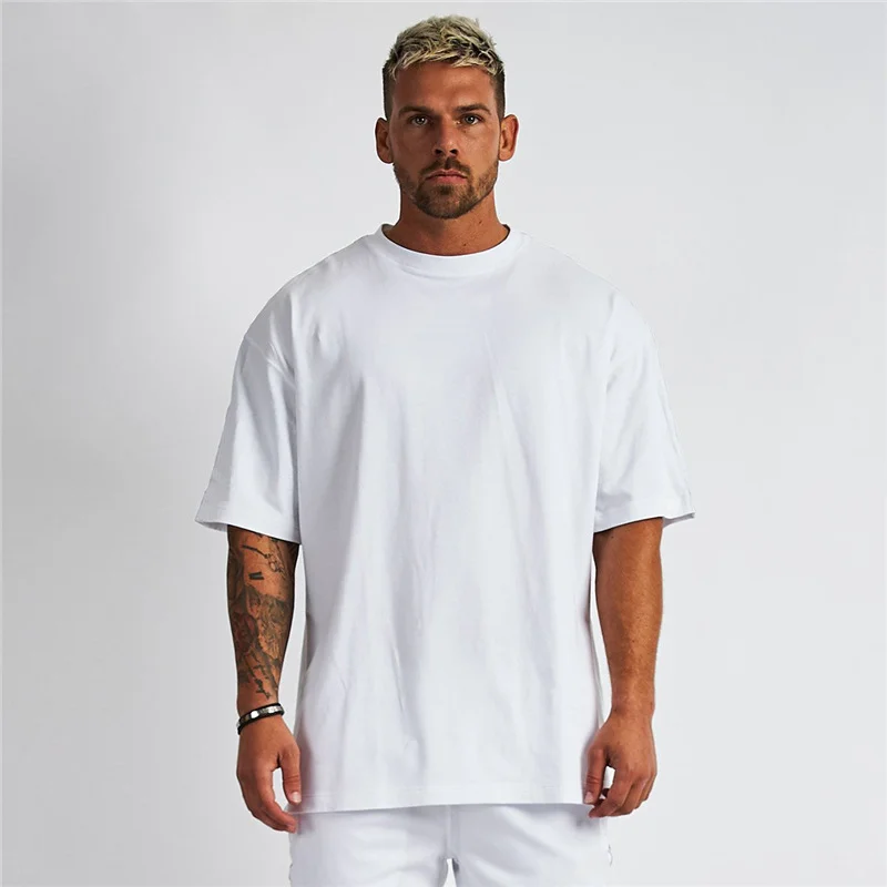 

Luxury quality cotton loose fit little t shirt drop shoulder brand blank men t shirt oversized