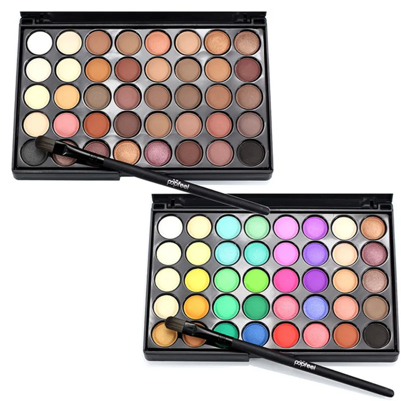

40 Colors Eyeshadow Palette Matte Shimmer Glitter Shadow Lasting Waterproof Smoky Sequin Eye Makeup Cosmetic Beauty